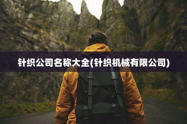 针织公司名称大全(针织机械有限公司)