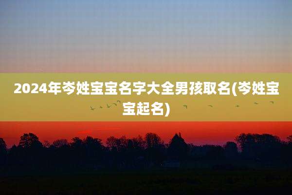 2024年岑姓宝宝名字大全男孩取名(岑姓宝宝起名)
