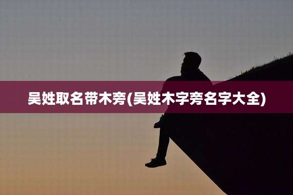 吴姓取名带木旁(吴姓木字旁名字大全)