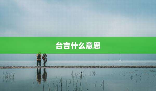台吉什么意思