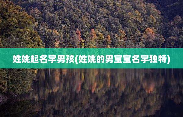 姓姚起名字男孩(姓姚的男宝宝名字独特)