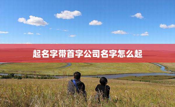 起名字带首字公司名字怎么起