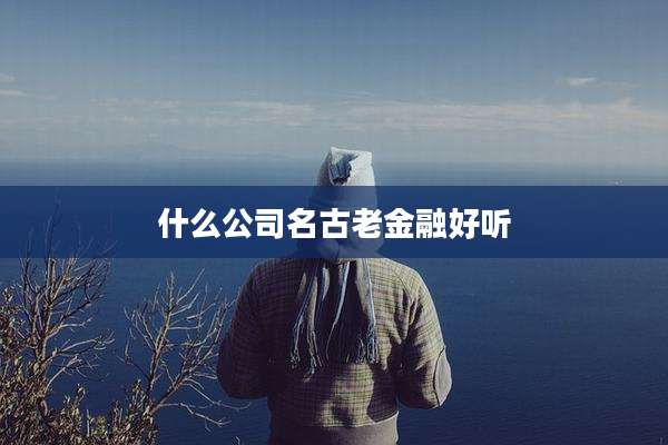什么公司名古老金融好听