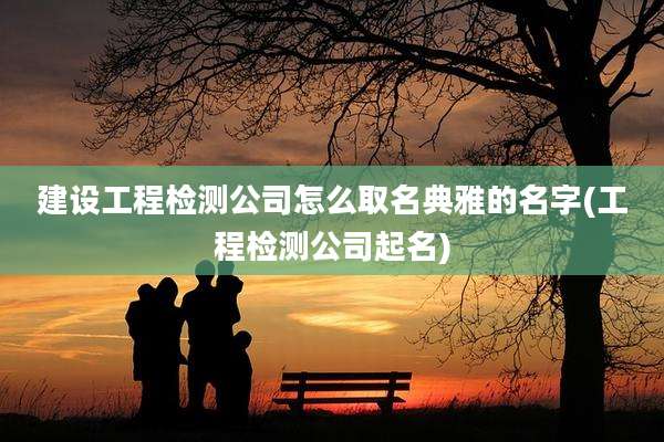 建设工程检测公司怎么取名典雅的名字(工程检测公司起名)