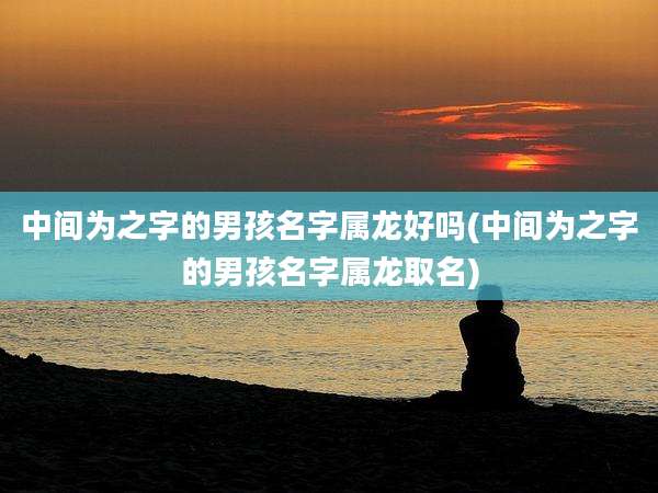 中间为之字的男孩名字属龙好吗(中间为之字的男孩名字属龙取名)