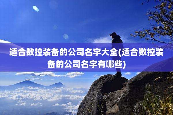 适合数控装备的公司名字大全(适合数控装备的公司名字有哪些)