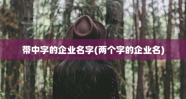 带中字的企业名字(两个字的企业名)