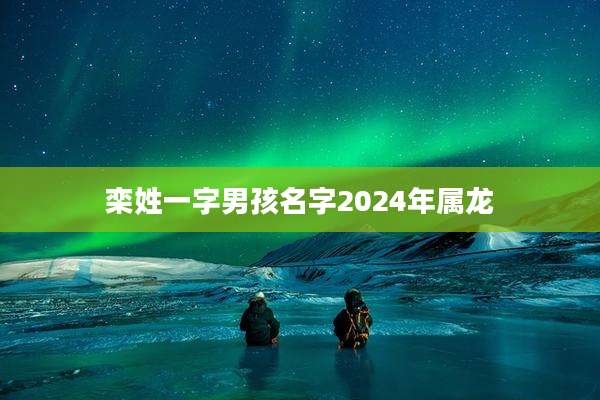 栾姓一字男孩名字2024年属龙
