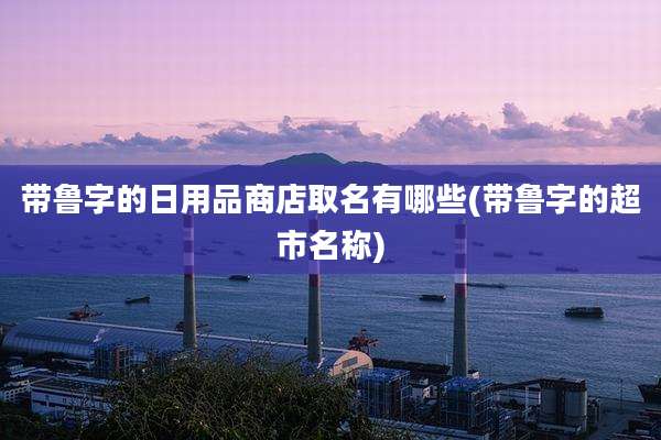 带鲁字的日用品商店取名有哪些(带鲁字的超市名称)