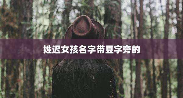 姓迟女孩名字带豆字旁的