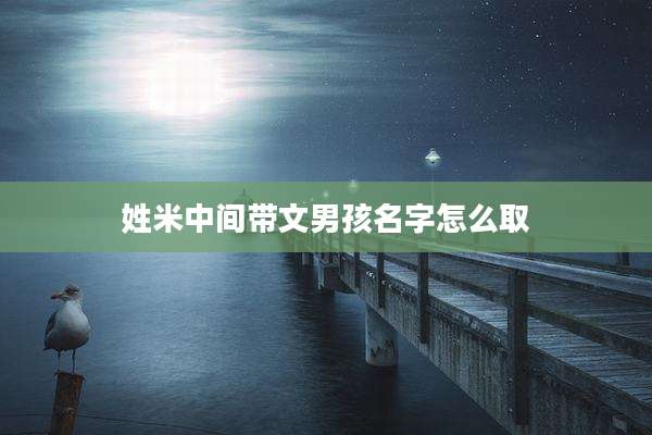 姓米中间带文男孩名字怎么取
