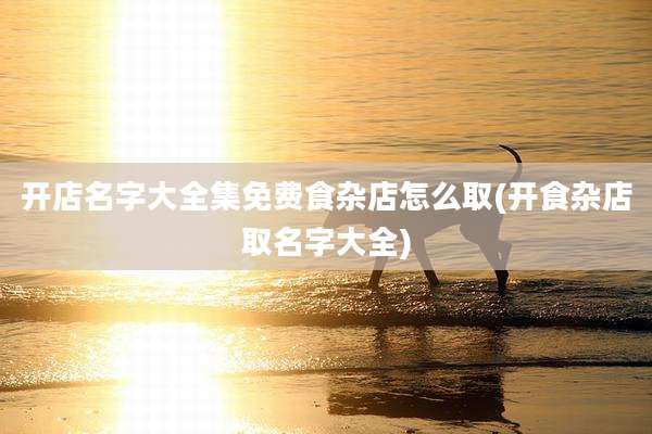 开店名字大全集免费食杂店怎么取(开食杂店取名字大全)