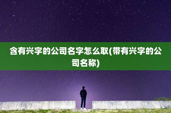 含有兴字的公司名字怎么取(带有兴字的公司名称)