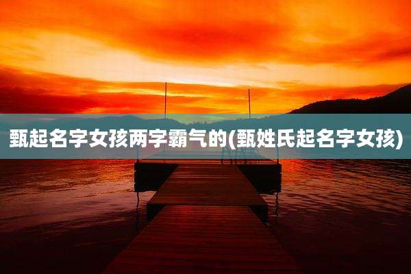 甄起名字女孩两字霸气的(甄姓氏起名字女孩)