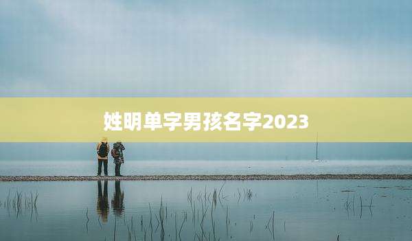 姓明单字男孩名字2023