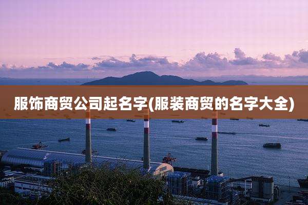 服饰商贸公司起名字(服装商贸的名字大全)