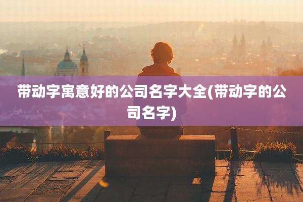 带动字寓意好的公司名字大全(带动字的公司名字)