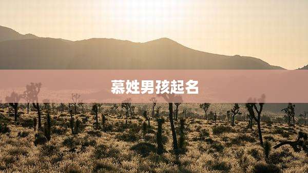 慕姓男孩起名