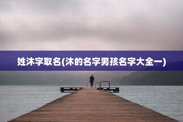 姓沐字取名(沐的名字男孩名字大全一)