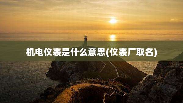 机电仪表是什么意思(仪表厂取名)