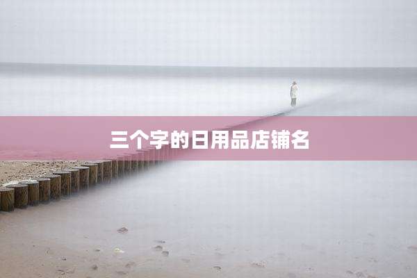 三个字的日用品店铺名