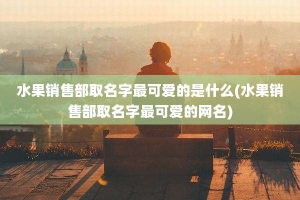 水果销售部取名字最可爱的是什么(水果销售部取名字最可爱的网名)