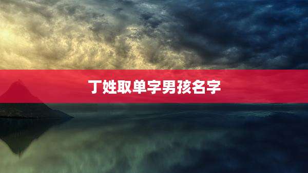 丁姓取单字男孩名字