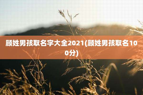 顾姓男孩取名字大全2021(顾姓男孩取名100分)