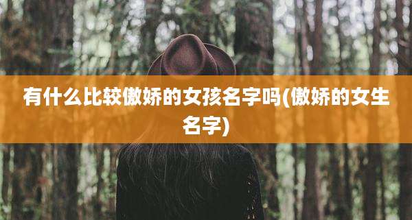 有什么比较傲娇的女孩名字吗(傲娇的女生名字)