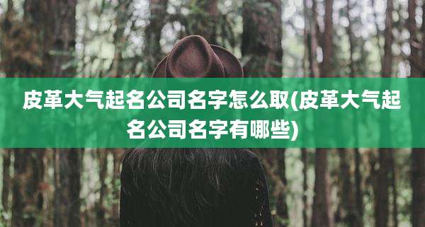 皮革大气起名公司名字怎么取(皮革大气起名公司名字有哪些)