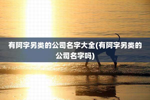 有阿字另类的公司名字大全(有阿字另类的公司名字吗)
