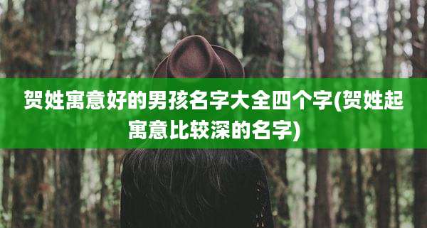 贺姓寓意好的男孩名字大全四个字(贺姓起寓意比较深的名字)