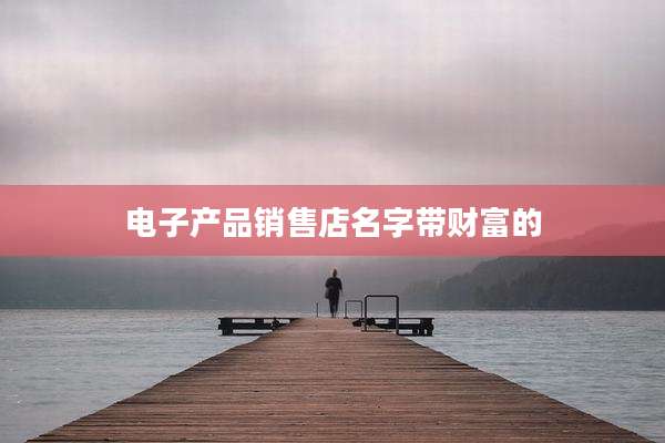 电子产品销售店名字带财富的