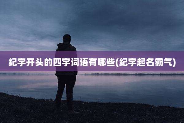 纪字开头的四字词语有哪些(纪字起名霸气)
