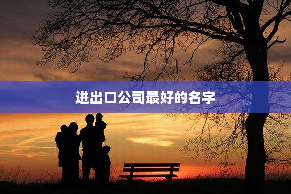 进出口公司最好的名字