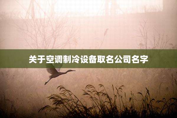 关于空调制冷设备取名公司名字