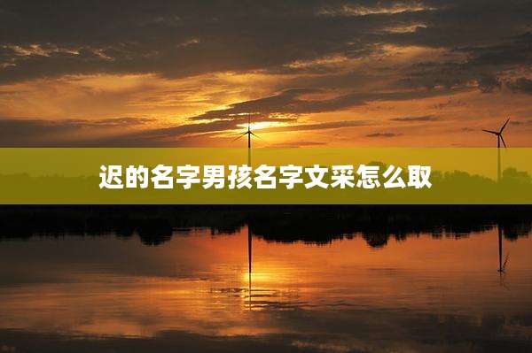 迟的名字男孩名字文采怎么取