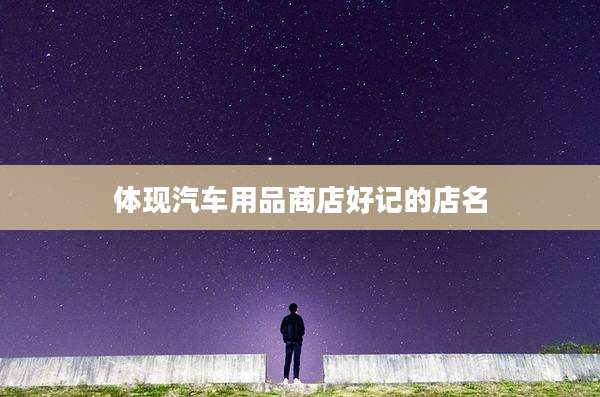 体现汽车用品商店好记的店名