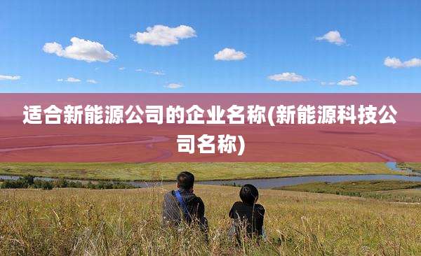 适合新能源公司的企业名称(新能源科技公司名称)