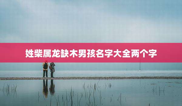 姓柴属龙缺木男孩名字大全两个字