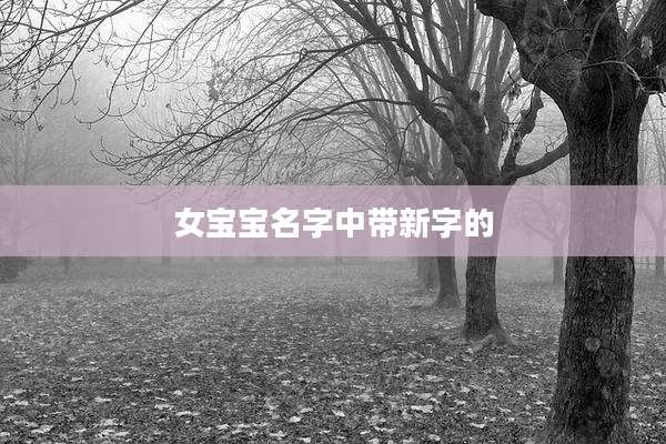 女宝宝名字中带新字的