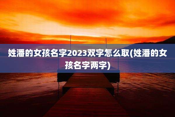 姓潘的女孩名字2023双字怎么取(姓潘的女孩名字两字)