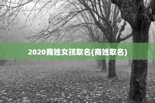 2020商姓女孩取名(商姓取名)