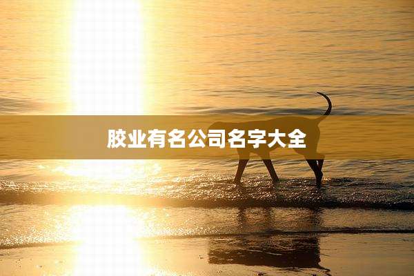 胶业有名公司名字大全