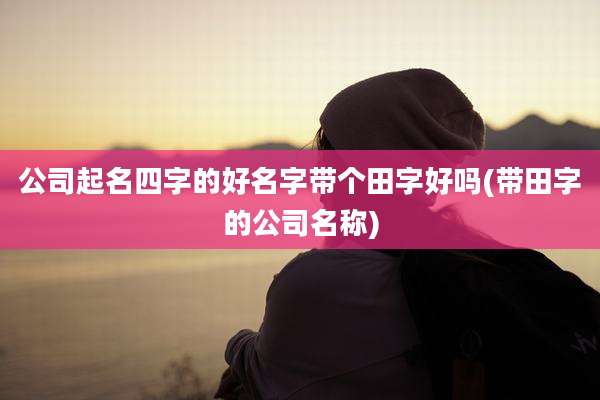 公司起名四字的好名字带个田字好吗(带田字的公司名称)