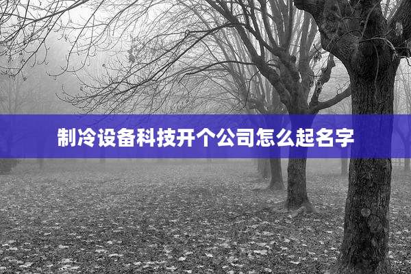 制冷设备科技开个公司怎么起名字