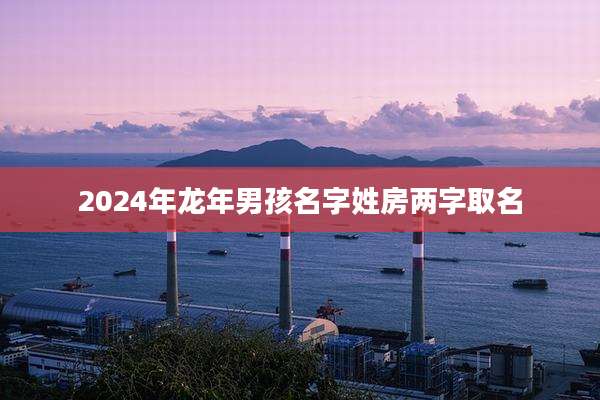 2024年龙年男孩名字姓房两字取名