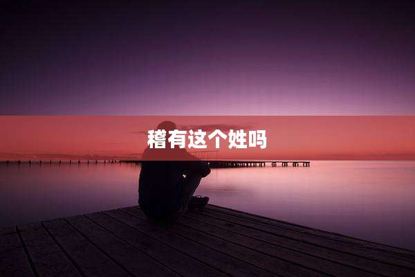 稽有这个姓吗
