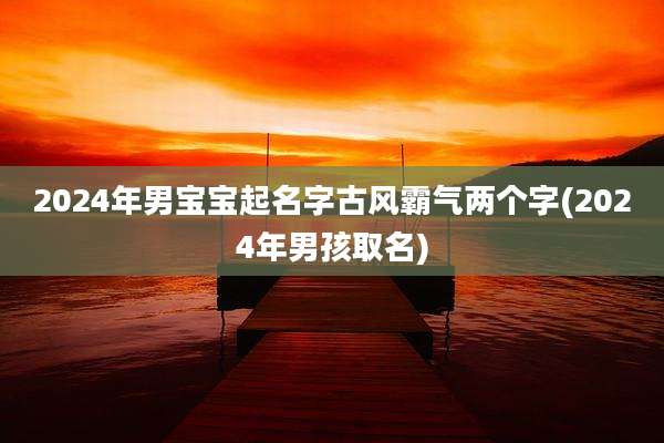 2024年男宝宝起名字古风霸气两个字(2024年男孩取名)