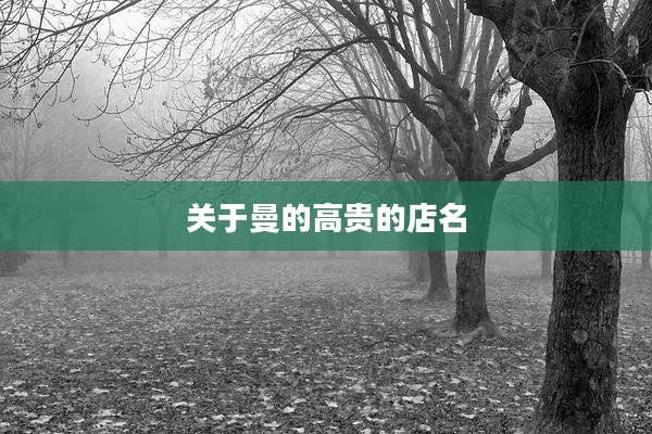 关于曼的高贵的店名